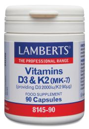 Vitamin D3 2000iu & K2 90mcg (menakinon 7) 90 kapslar