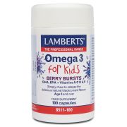 Omega 3 för barn (fiskoljekapslar med god bärsmak) - 100 kapslar