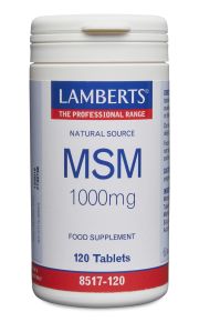 MSM 1000mg (metylsulfonylmetan) kostillskott (120 tabletter)