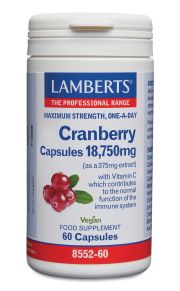 Cranberry Tablets 18,750mg (375mg extract) with vitamin C - 60 tablets