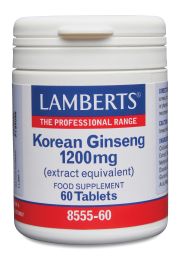 KOREANSK GINSENG 1200mg (Asian Panax ginseng ginsenosider extrakt) (60 tabletter)